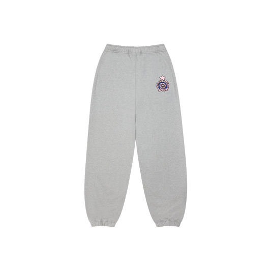 BROKEN PLANET HEATHER GREY / PINK CUFFED SWEATPANTS