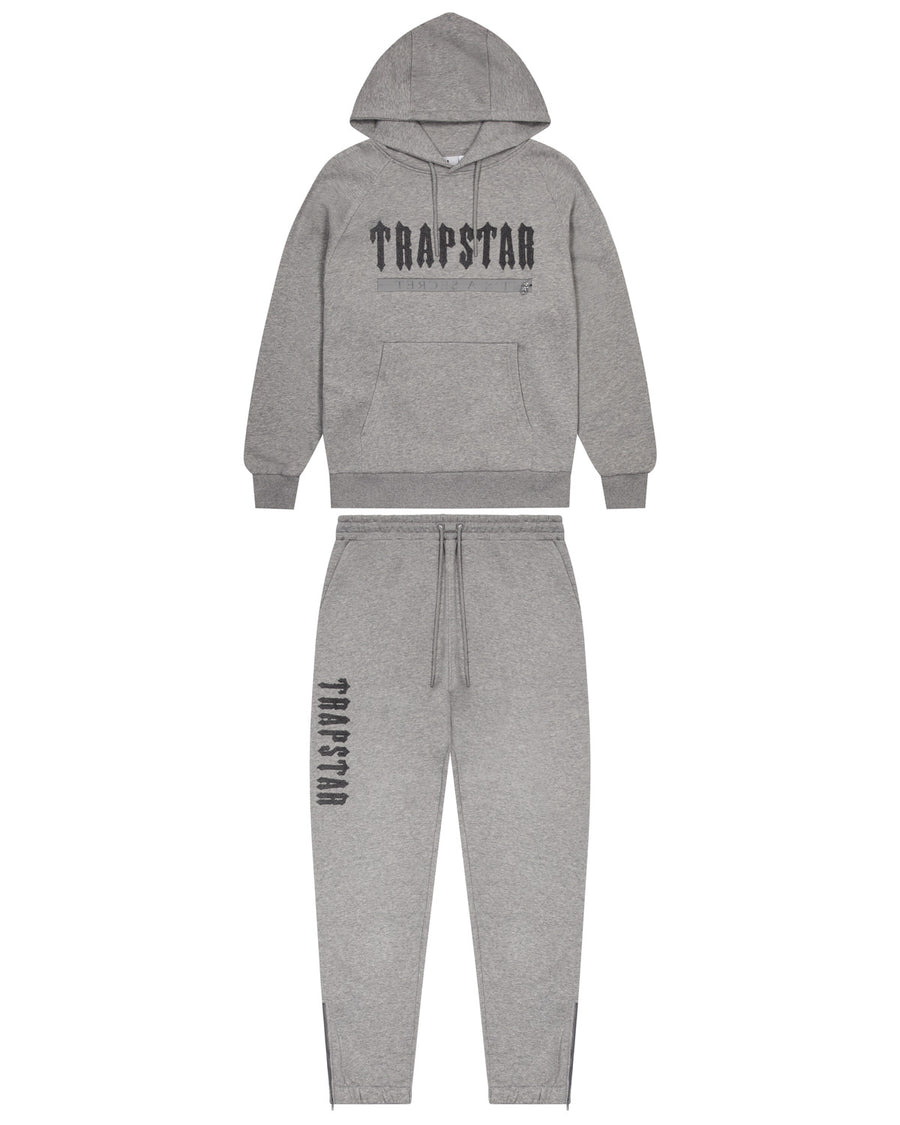 TRAPSTAR CHENILLE DECODED 2.0 HOODED TRACKSUIT - GREY