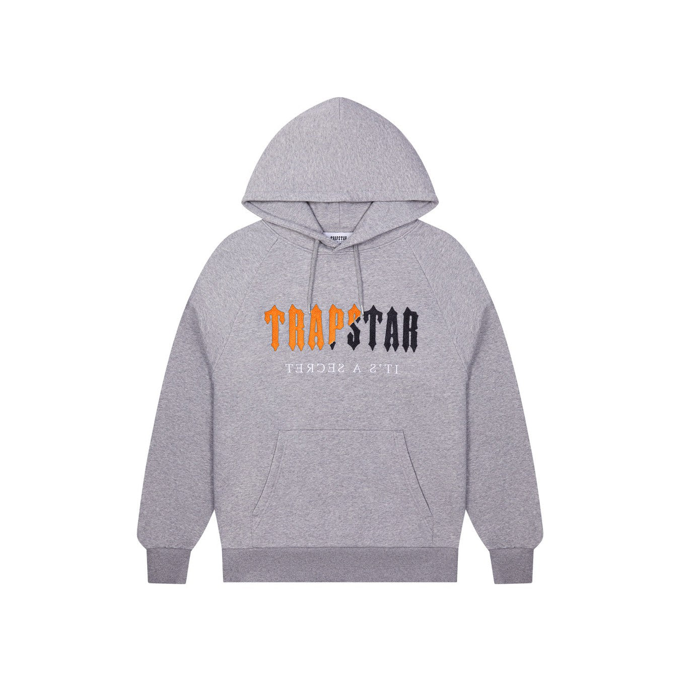 TRAPSTAR DECODED CHENILLE HOODED TRACKSUIT - GREY / ORANGE