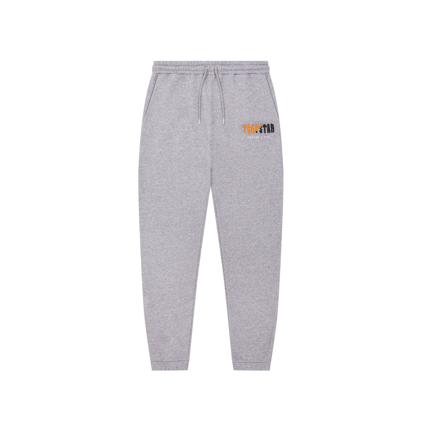 TRAPSTAR DECODED CHENILLE HOODED TRACKSUIT - GREY / ORANGE