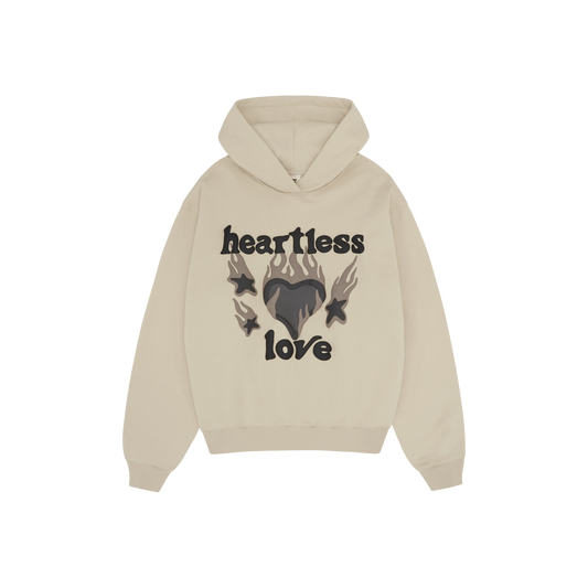 BROKEN PLANET 'HEARTLESS LOVE' BONE WHITE HOODIE