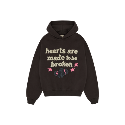 BROKEN PLANET 'HEARTS ARE MADE TO BE BROKEN' SOOT BLACK HOODIE