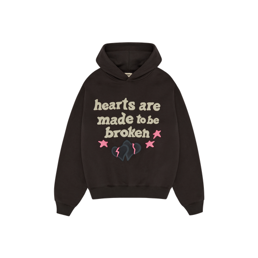 BROKEN PLANET 'HEARTS ARE MADE TO BE BROKEN' SOOT BLACK HOODIE