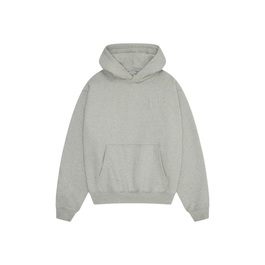 BROKEN PLANET BASICS HOODIE HEATHER GREY