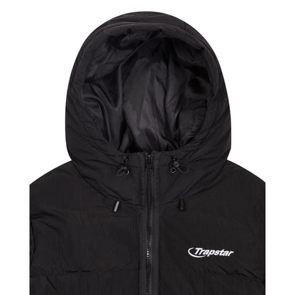 TRAPSTAR HYPERDRIVE HOODED PUFFER JACKET - BLACK