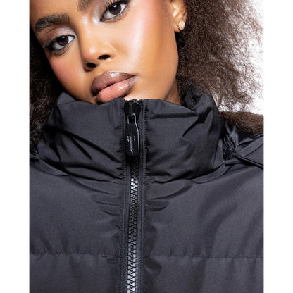 TRAPSTAR WOMEN’S ARCH AW23 HOODED PUFFER JACKET - BLACK