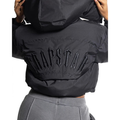 TRAPSTAR WOMEN’S ARCH AW23 HOODED PUFFER JACKET - BLACK