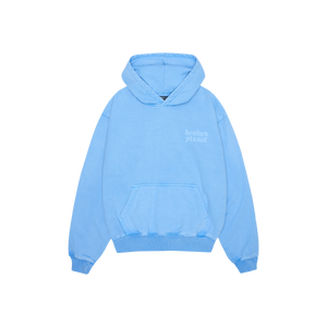 BROKEN PLANET BASICS HOODIE WASHED LIGHT BLUE