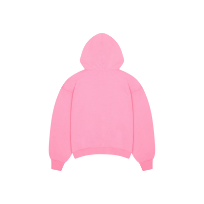 BROKEN PLANET CANDY PINK ZIP UP HOODIE