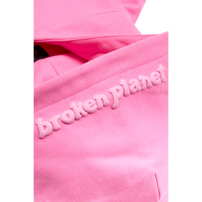 BROKEN PLANET CANDY PINK ZIP UP HOODIE