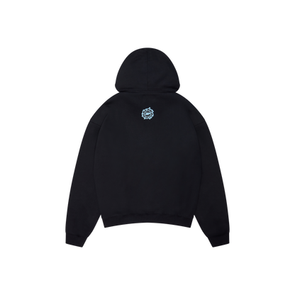 BROKEN PLANET 'SKY WALKING' MIDNIGHT BLACK HOODIE