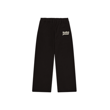 BROKEN PLANET SOOT BLACK WIDE LEG SWEATPANTS