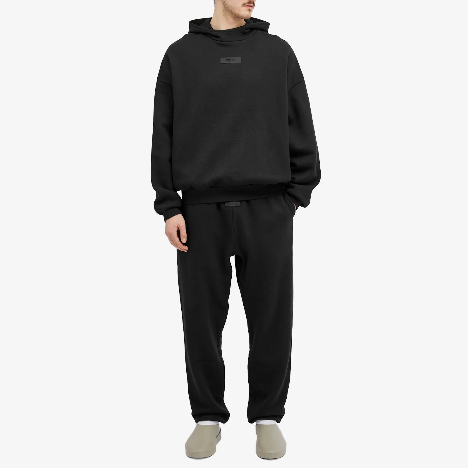 FEAR OF GOD ESSENTIALS JET BLACK TAB HOODIE (SS24)