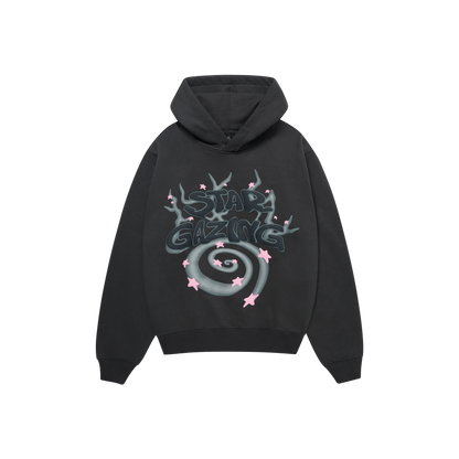 BROKEN PLANET 'STARGAZING' SOOT BLACK HOODIE