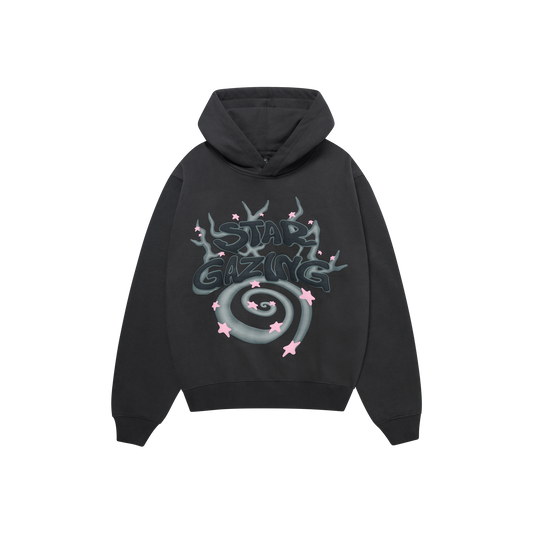 BROKEN PLANET 'STARGAZING' SOOT BLACK HOODIE