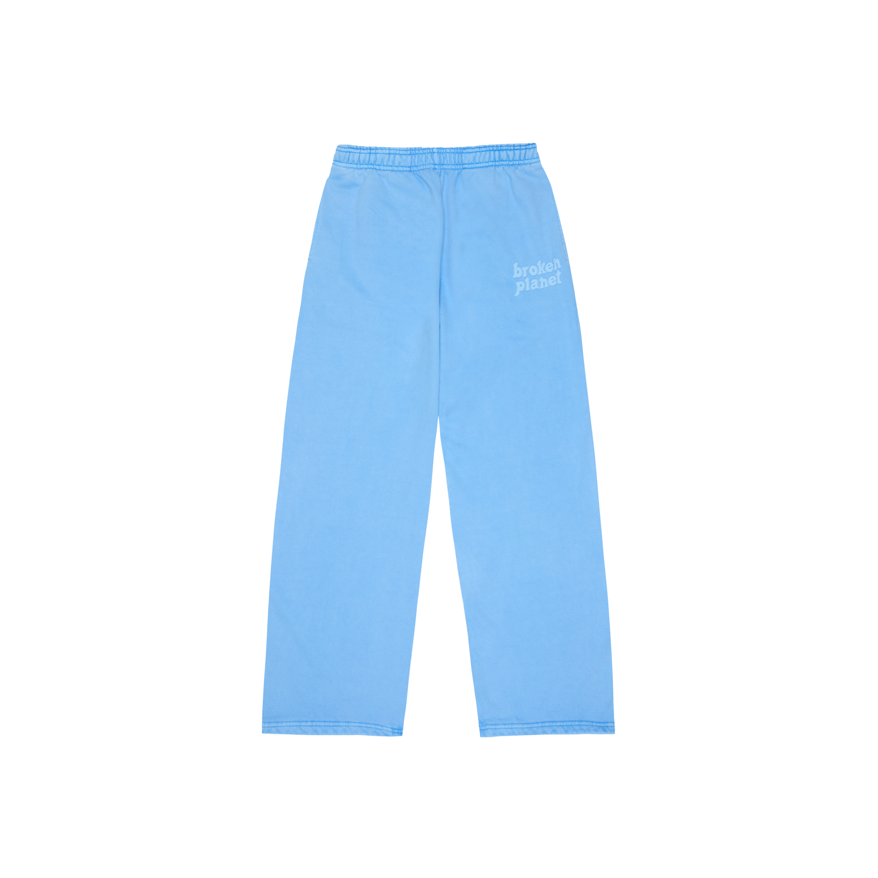 BROKEN PLANET BASICS WASHED LIGHT BLUE WIDE LEG SWEATPANTS