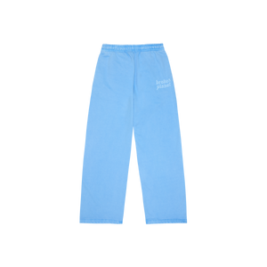 BROKEN PLANET BASICS WASHED LIGHT BLUE WIDE LEG SWEATPANTS