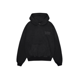 BROKEN PLANET BASICS HOODIE WASHED MIDNIGHT BLACK