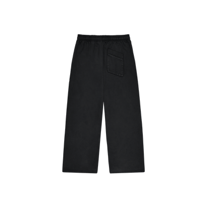 BROKEN PLANET BASICS WASHED MIDNIGHT BLACK STRAIGHT LEG SWEATPANTS