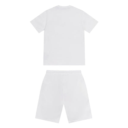 TRAPSTAR SHOOTERS CHENILLE SHORT SET - WHITE / PINK