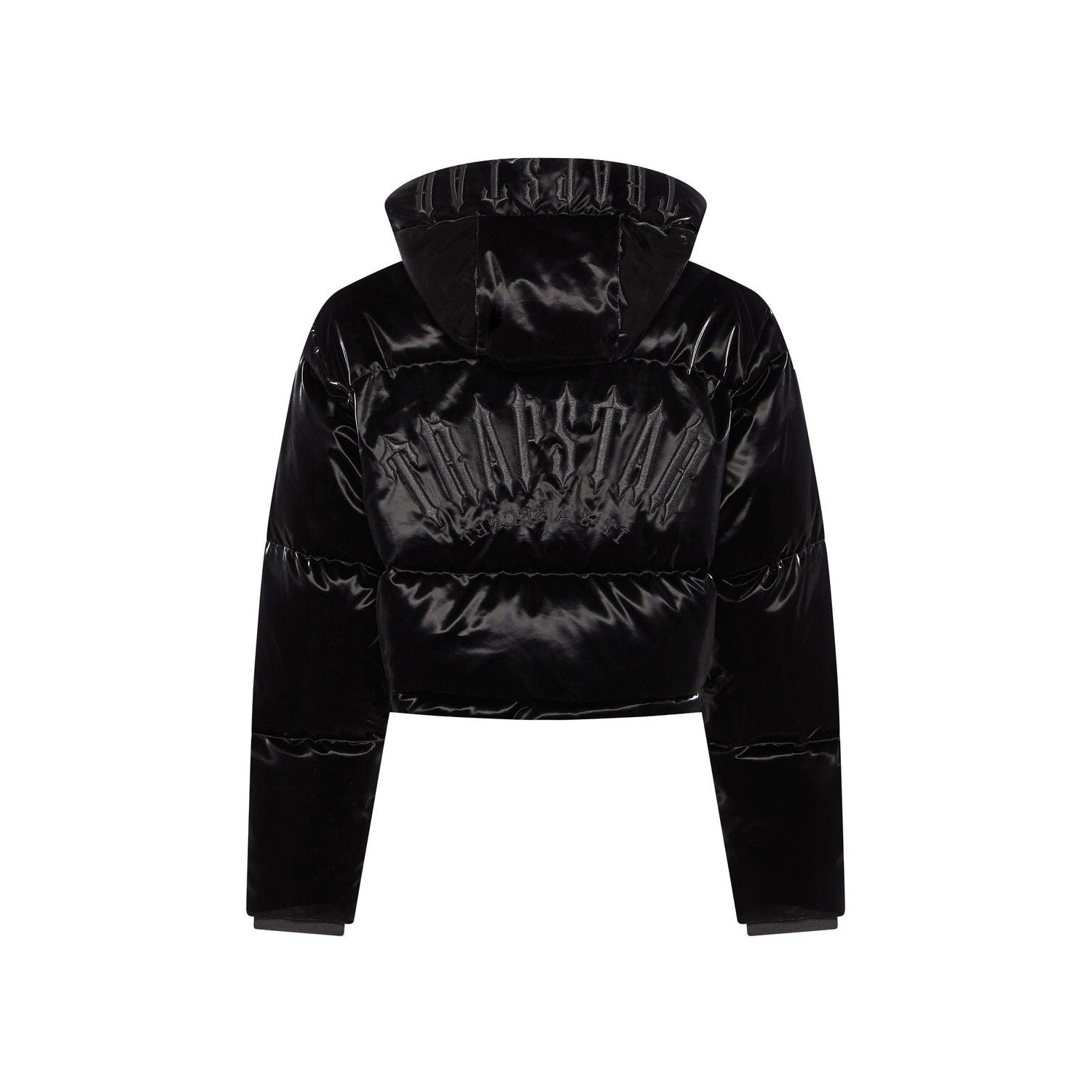 TRAPSTAR WOMEN’S ARCH AW23 HOODED PUFFER JACKET - GLOSS BLACK