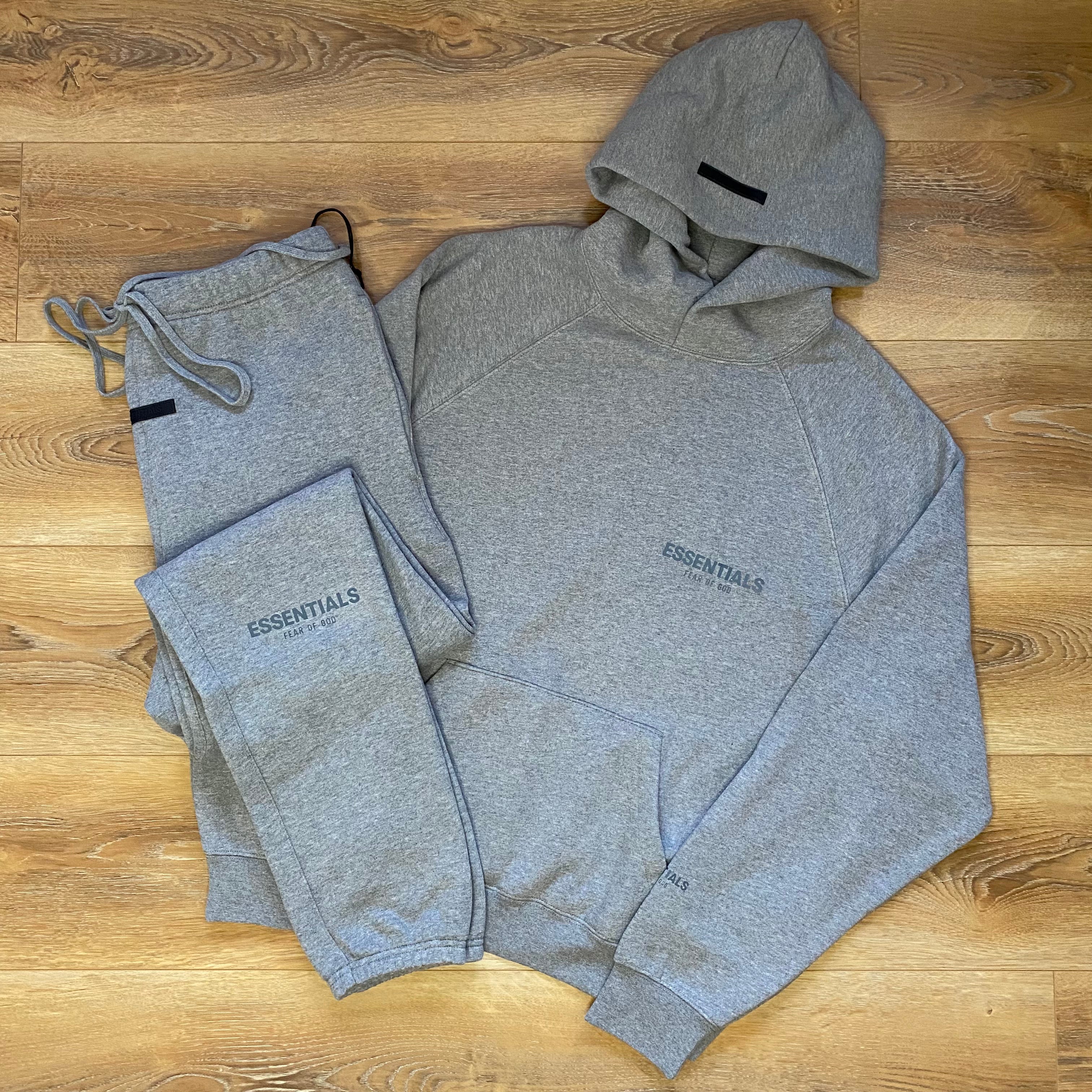 FEAR OF GOD ESSENTIALS HEATHER OATMEAL CORE COLLECTION FULL TRACKSUIT