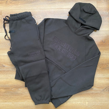 FEAR OF GOD ESSENTIALS OFF BLACK FULL TRACKSUIT (FW22)