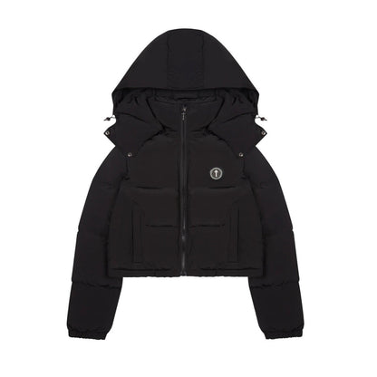 TRAPSTAR WOMEN’S IRONGATE DETACHABLE HOODED PUFFER JACKET - BLACK