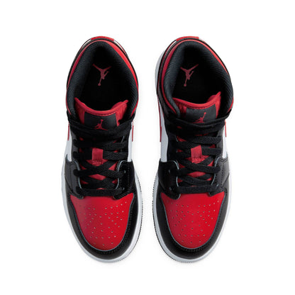 AIR JORDAN 1 MID 'BLACK FIRE RED' (GS) - Hype Locker UK