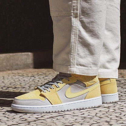 AIR JORDAN 1 MID 'MIXED TEXTURES YELLOW' - Hype Locker UK