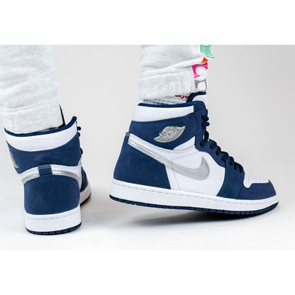Co Jp Jordan Low Midnight Navy On Feet Air Jordan Retro High