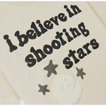 BROKEN PLANET 'I BELIEVE IN SHOOTING STARS' BONE WHITE T-SHIRT - Hype Locker UK