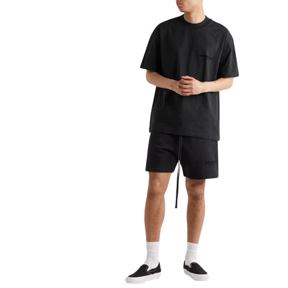 FEAR OF GOD ESSENTIALS BLACK / STRETCH LIMO T-SHIRT (SS22) - Hype Locker UK