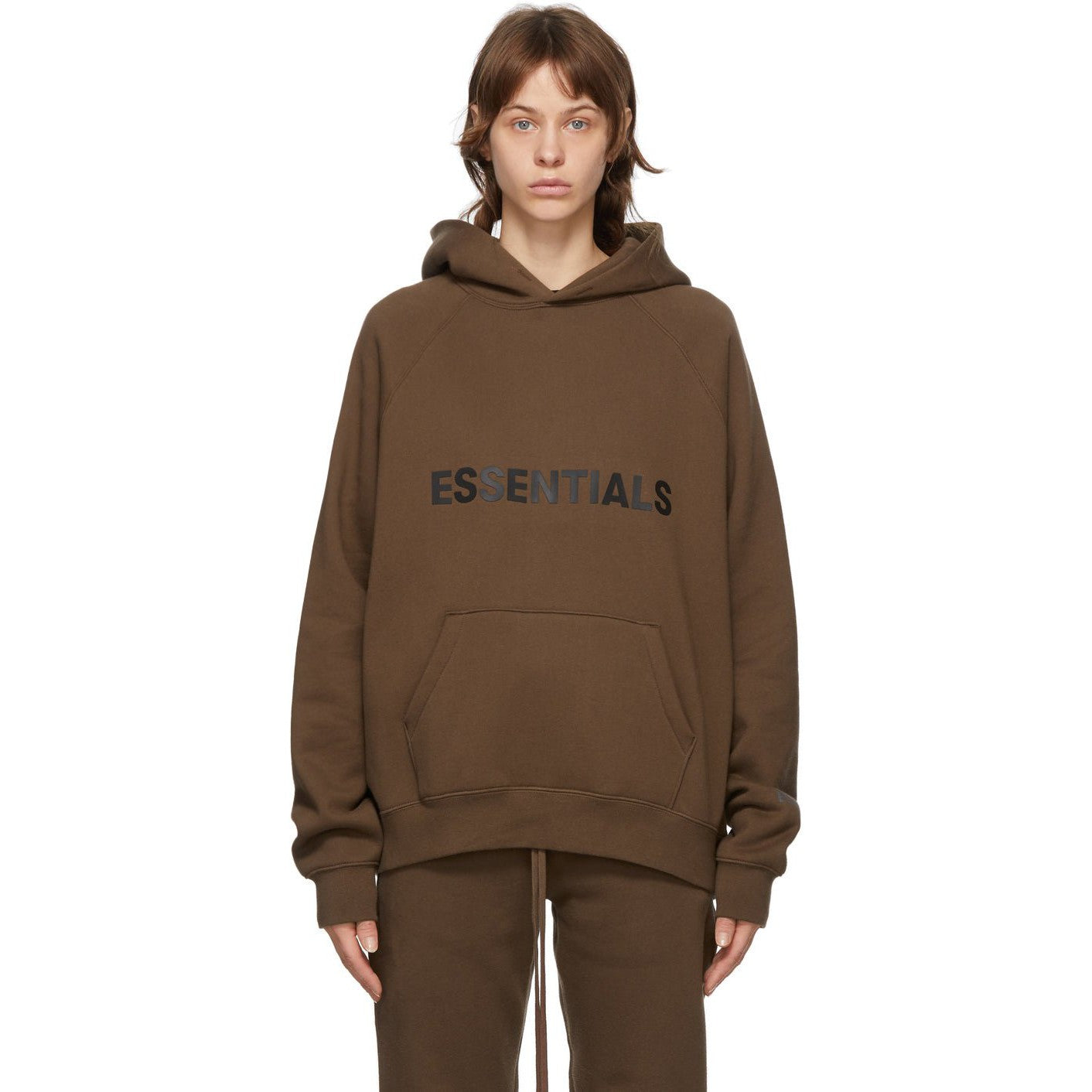 Fear Of God Essentials Hoodie Brown Fear Of God Essentials BRUSHED