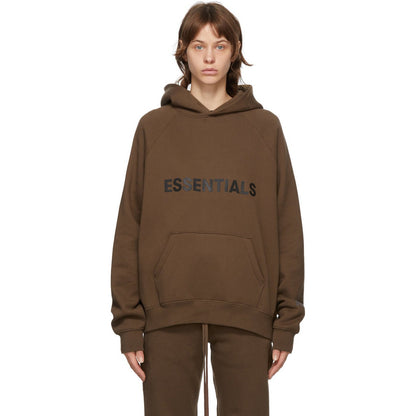 FEAR OF GOD ESSENTIALS BROWN PULLOVER HOODIE - Hype Locker UK