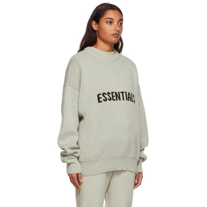 FEAR OF GOD ESSENTIALS CONCRETE KNIT SWEATSHIRT - Hype Locker UK