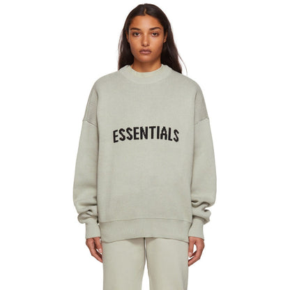 FEAR OF GOD ESSENTIALS CONCRETE KNIT SWEATSHIRT - Hype Locker UK