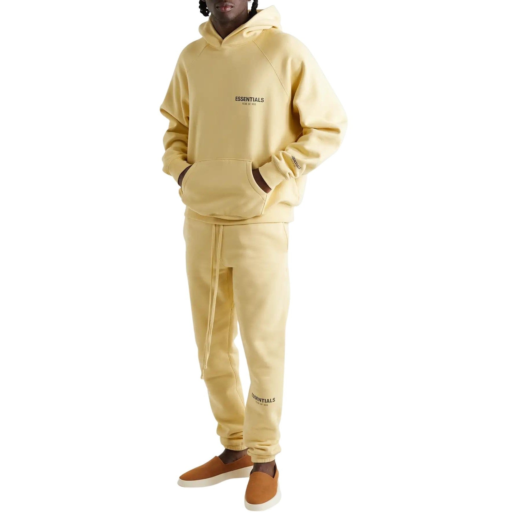 FEAR OF GOD ESSENTIALS CREAM CORE COLLECTION FULL TRACKSUIT - Hype Locker UK