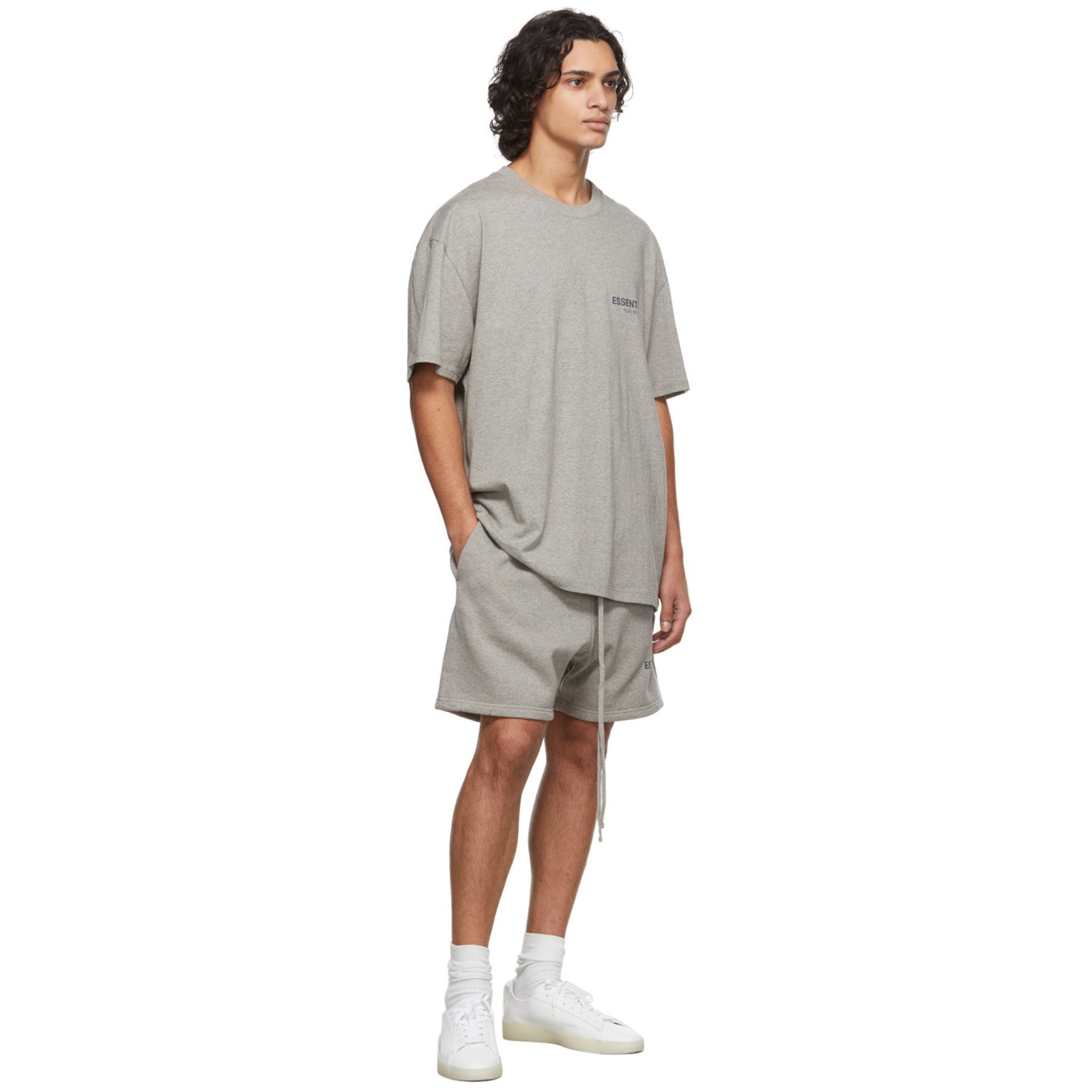 FEAR OF GOD ESSENTIALS HEATHER OATMEAL CORE COLLECTION SHORT SET - Hype Locker UK