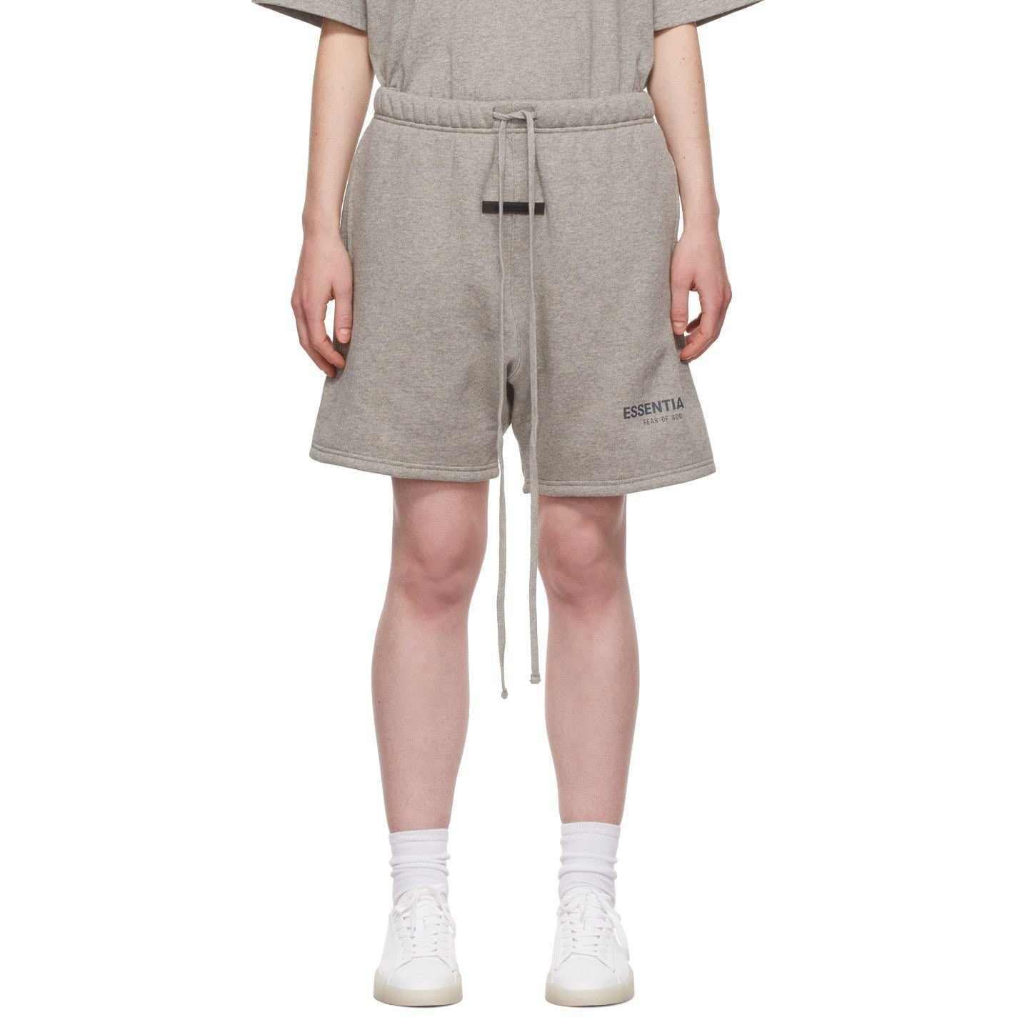 FEAR OF GOD ESSENTIALS HEATHER OATMEAL CORE COLLECTION SHORTS - Hype Locker UK