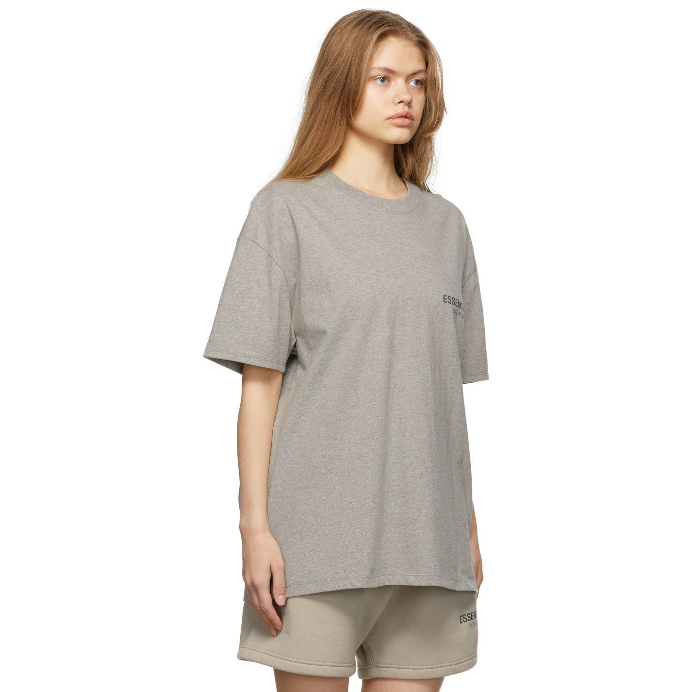 FEAR OF GOD ESSENTIALS HEATHER OATMEAL CORE COLLECTION T-SHIRT - Hype Locker UK