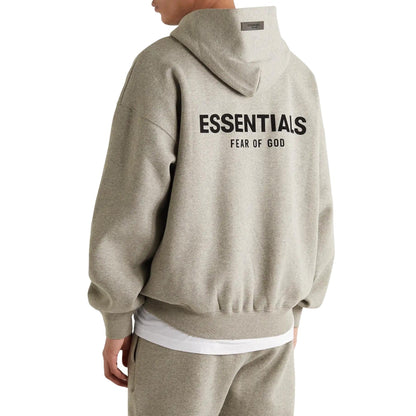 FEAR OF GOD ESSENTIALS HEATHER OATMEAL HOODIE (SS22) - Hype Locker UK