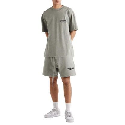 FEAR OF GOD ESSENTIALS HEATHER OATMEAL T-SHIRT (SS22) - Hype Locker UK