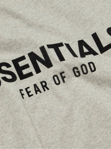 FEAR OF GOD ESSENTIALS HEATHER OATMEAL T-SHIRT (SS22) - Hype Locker UK