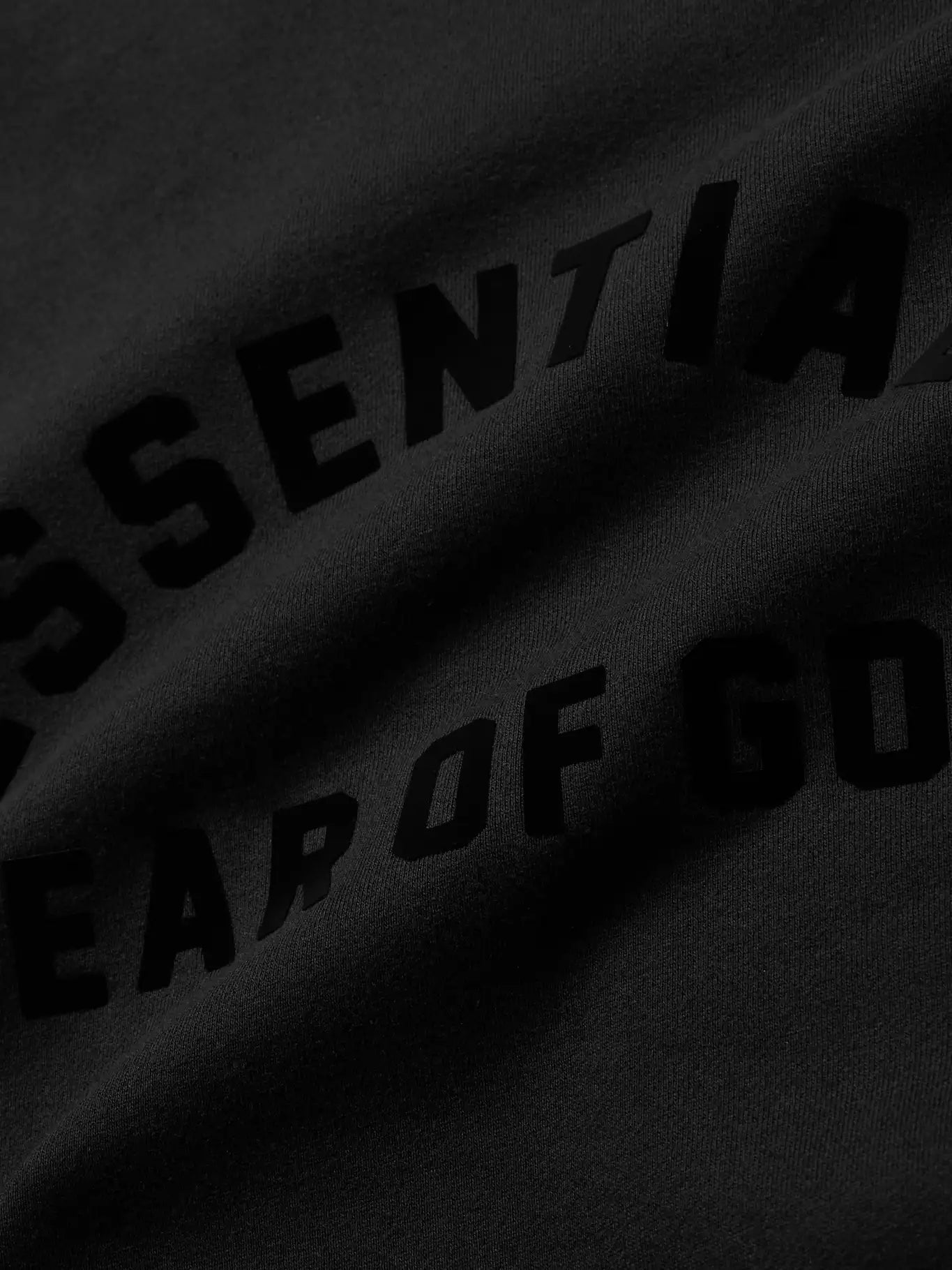 FEAR OF GOD ESSENTIALS JET BLACK HOODIE - Hype Locker UK
