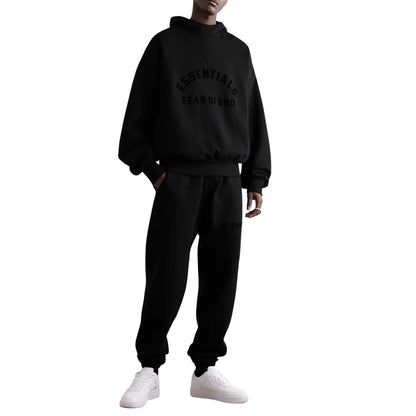 FEAR OF GOD ESSENTIALS JET BLACK HOODIE - Hype Locker UK