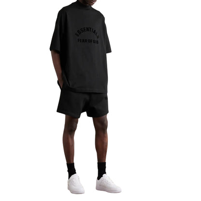 FEAR OF GOD ESSENTIALS JET BLACK SHORT SET - Hype Locker UK