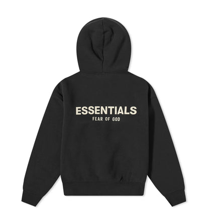 FEAR OF GOD ESSENTIALS KIDS BLACK / STRETCH LIMO HOODIE (SS22) - Hype Locker UK