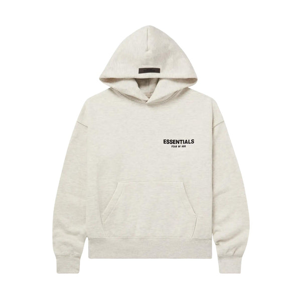 FEAR OF GOD ESSENTIALS Knit Pullover Hoodie Light Heather Oatmeal — Kick  Game