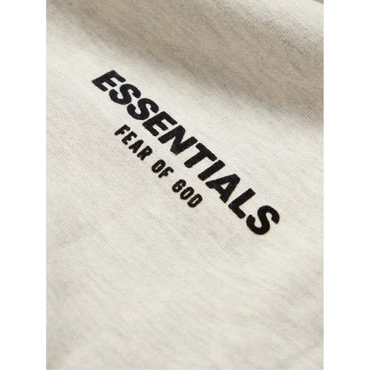 FEAR OF GOD ESSENTIALS KIDS LIGHT HEATHER OATMEAL HOODIE (SS22) - Hype Locker UK